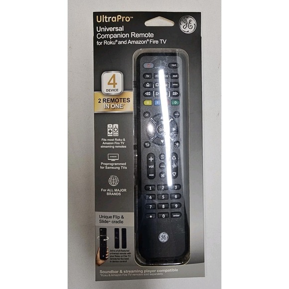 Genicci Other - GE 59046 4-Device Universal Remote Control with Roku or Fire‎ TV Compartment